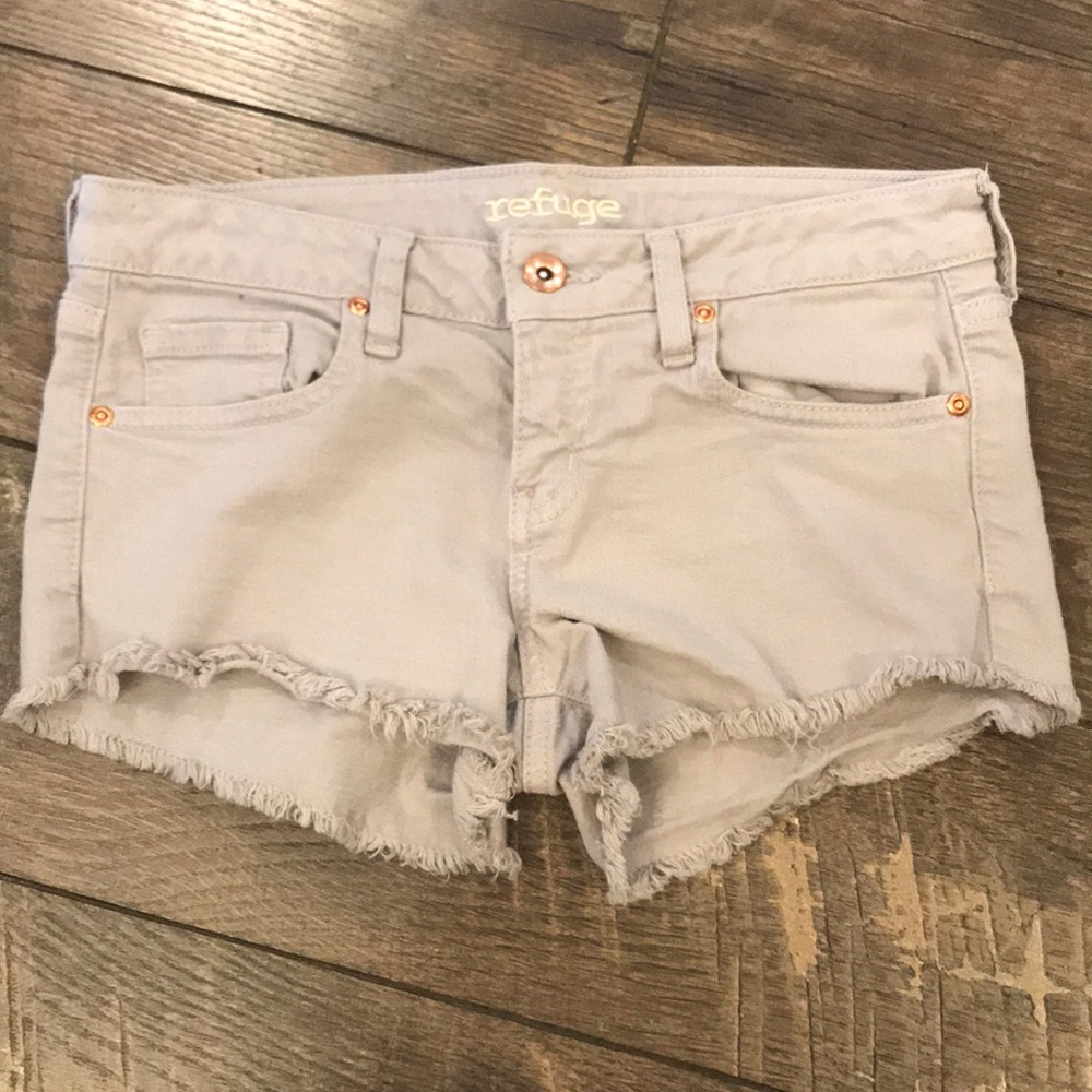 Gray Denim Jean Shorts - Picture 2 of 4